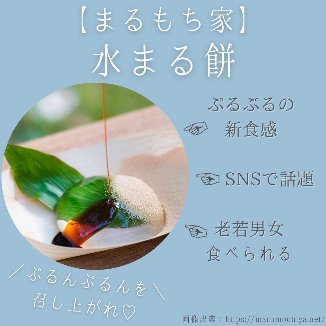 水まる餅が売ってる場所は？通販の料金比較あり！SNSで大バズりの和菓子【まるもち家】